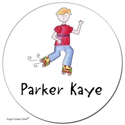 Sugar Cookie Gift Stickers - Skater Dude Sugar Cookie Gift Stickers - Skater Dude